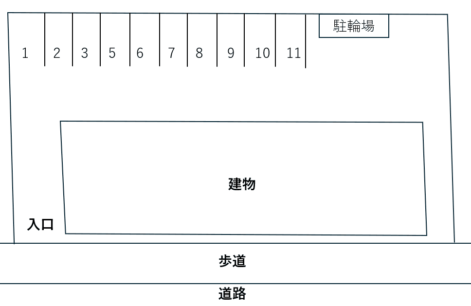 エステートピア高道駐車場の駐車配置図