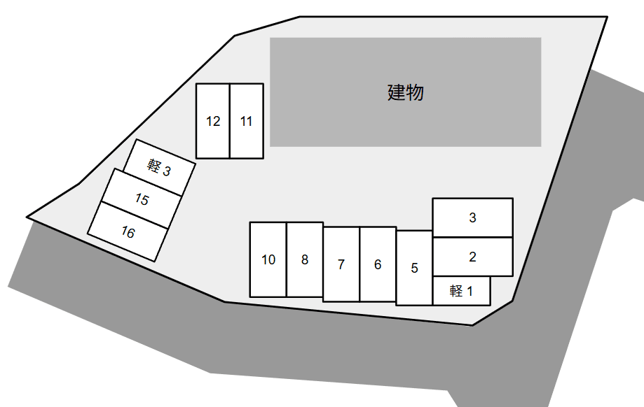 ＰＲＩＯＲ別駐車場の駐車配置図