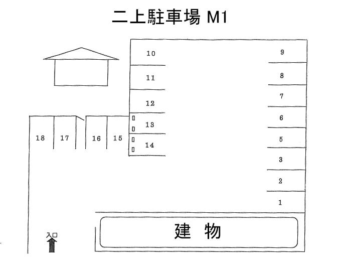 二上駐車場の駐車配置図