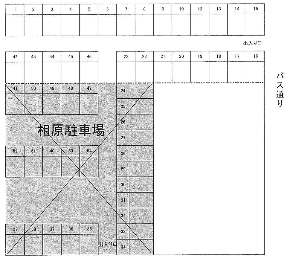 内海駐車場の駐車配置図