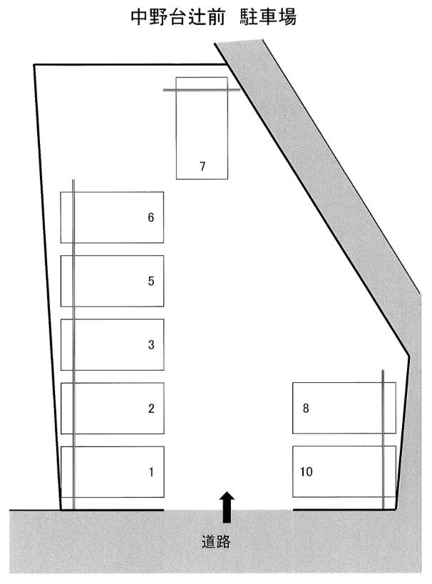 中野台辻前駐車場の駐車配置図