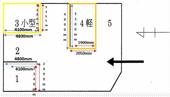 藤江北２丁目駐車場の駐車配置図