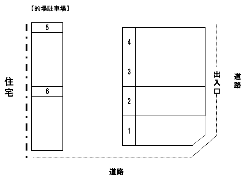 的場駐車場の駐車配置図