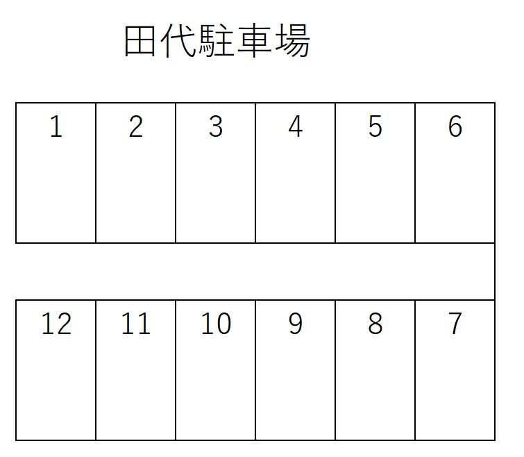 田代駐車場（黒川）の駐車配置図