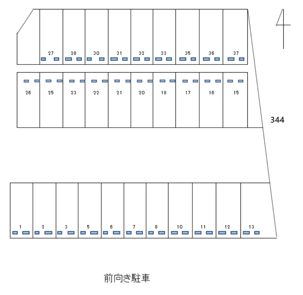 岩倉－344の駐車配置図
