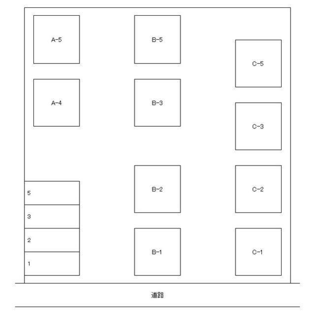 真鍋酒井駐車場Bの駐車配置図