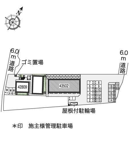 カストル雄(43502)の駐車配置図