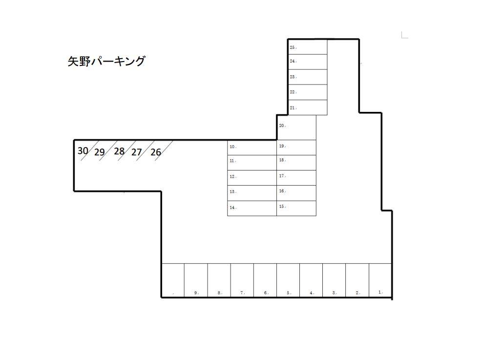 矢野パーキングの駐車配置図