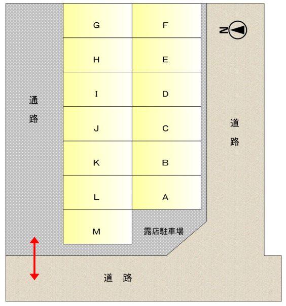 恵美酒町１丁目ＴＹガレージの駐車配置図