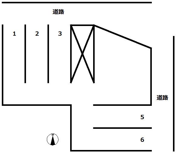 482荒江町駐車場の駐車配置図