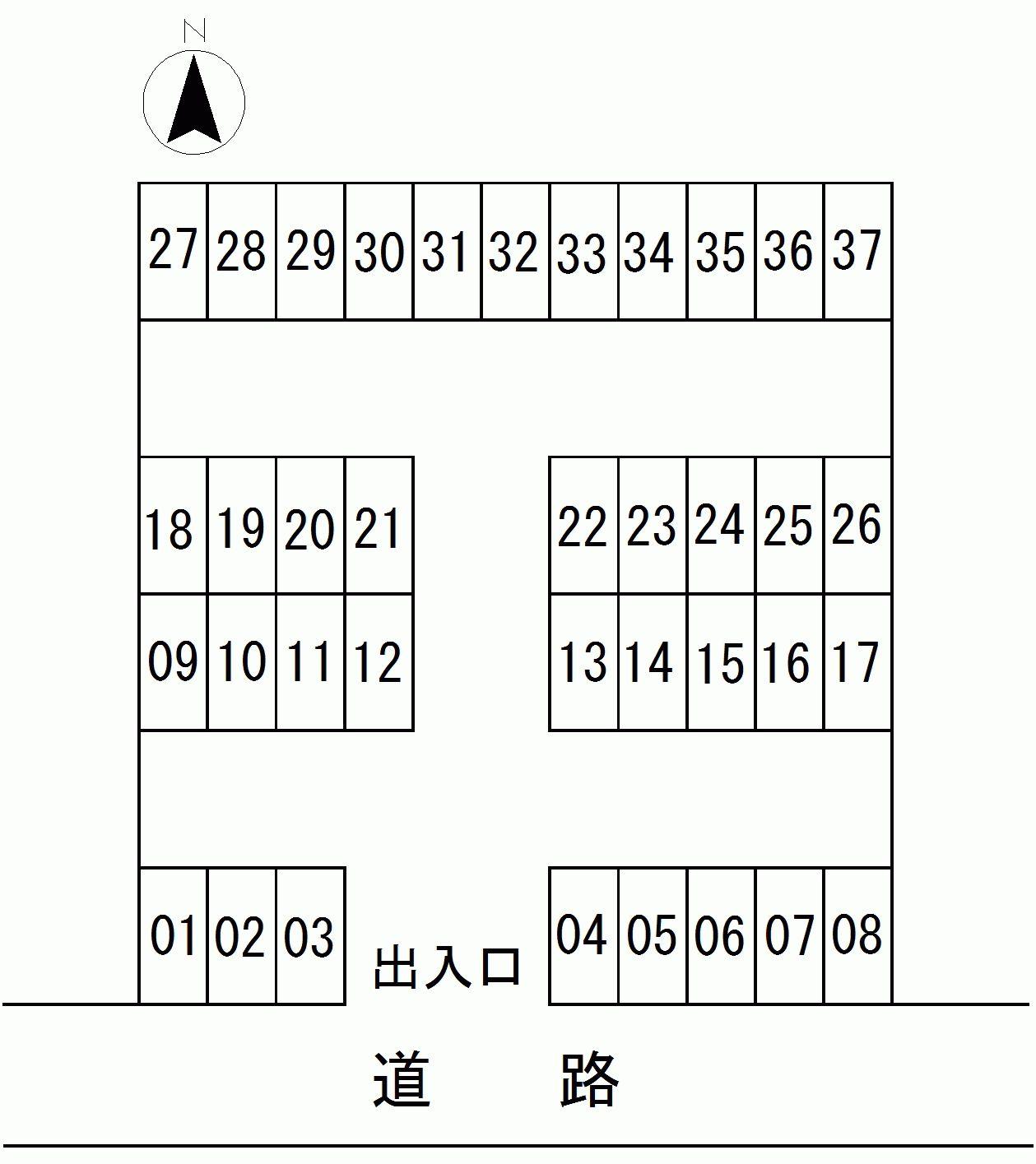 花畑駐車場の駐車配置図