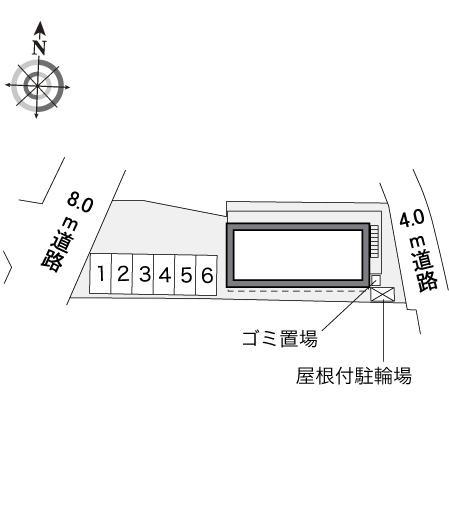 ベローラ　オカベ(34213)の駐車配置図