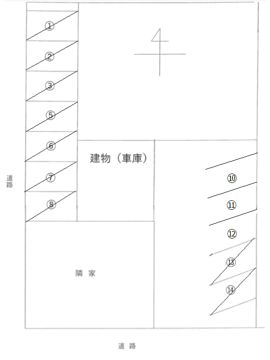 扶桑-28の駐車配置図