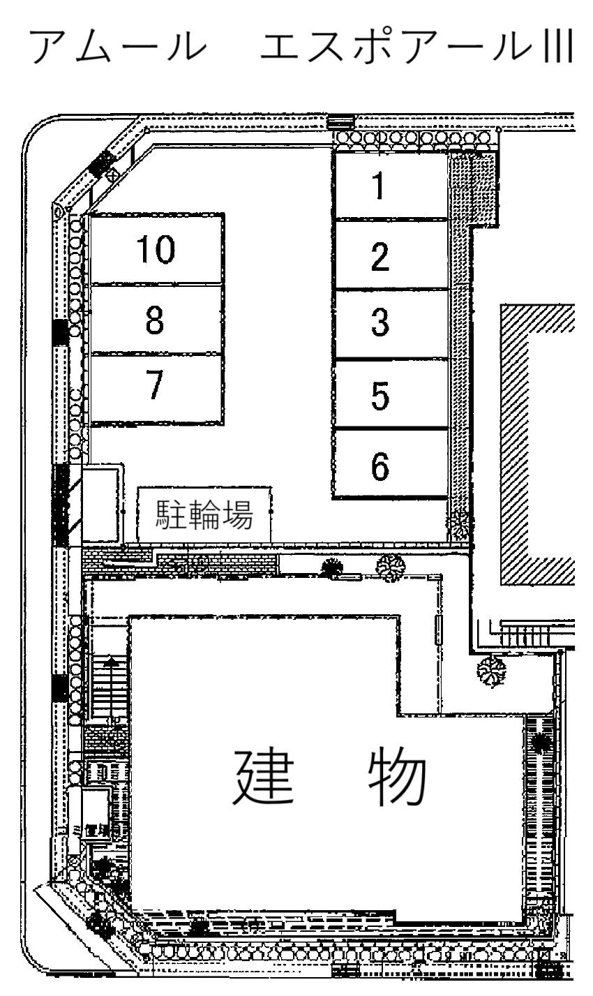 アムール　エスポアールⅢの駐車配置図