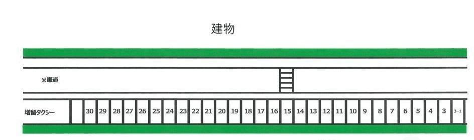原良団地県営住宅前駐車場の駐車配置図