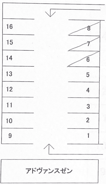 advance ZEN 駐車場の駐車配置図