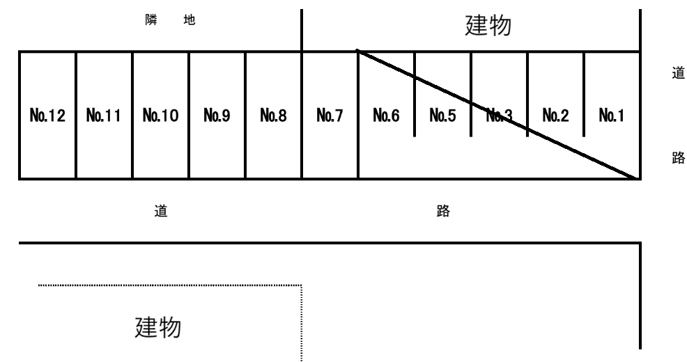澤田(曜)駐車場の駐車配置図
