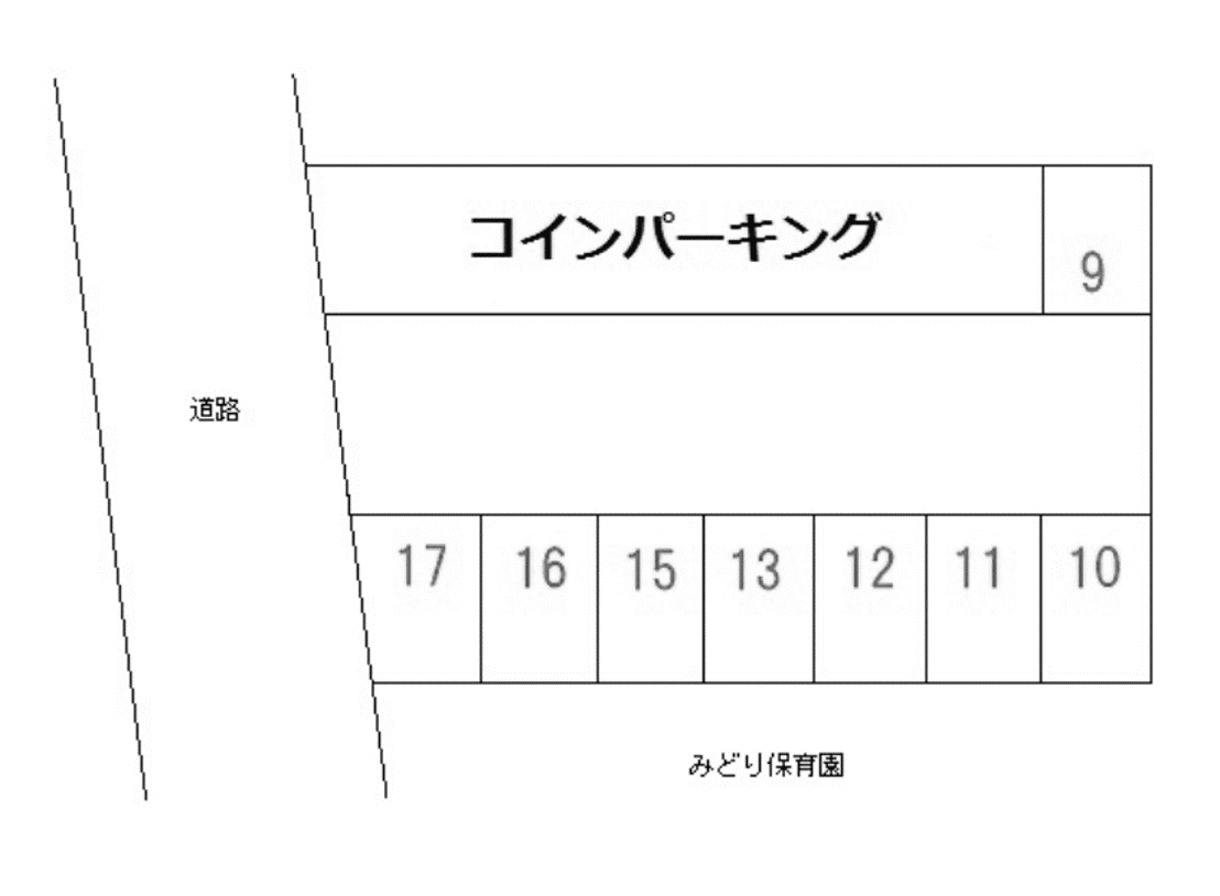 原6丁目駐車場の駐車配置図