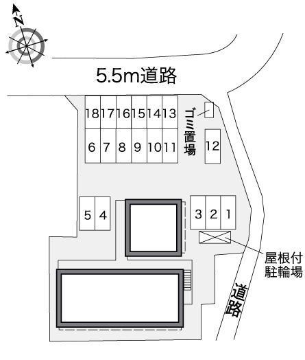 カメリア(38985)の駐車配置図