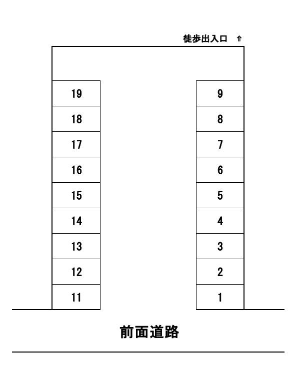 三宅４丁目ガレージの駐車配置図