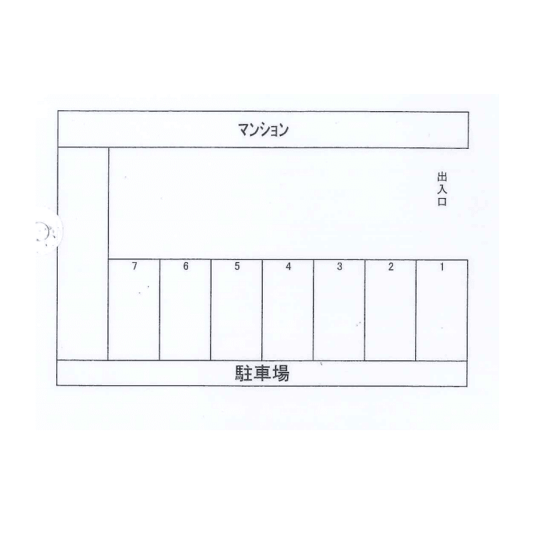 幸町中村駐車場の駐車配置図
