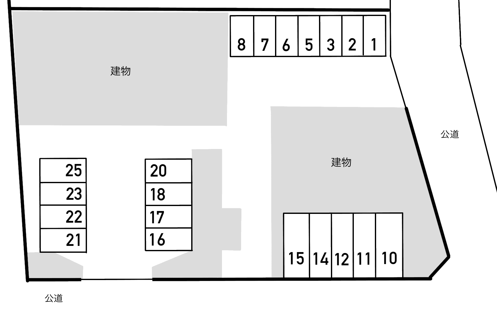 アズールＡの駐車配置図