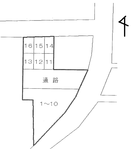 久保パーキングの駐車配置図