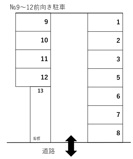 キムラパーキング東急台の駐車配置図
