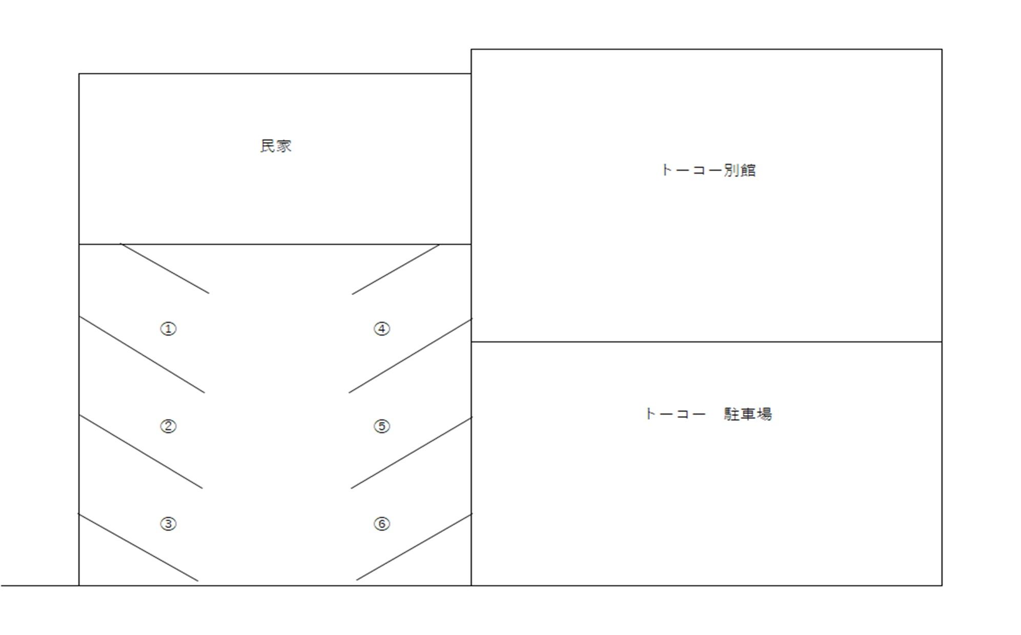 西元駐車場の駐車配置図