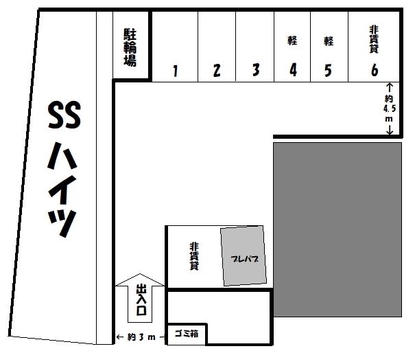 ■ＳＳハイツ駐車場の駐車配置図