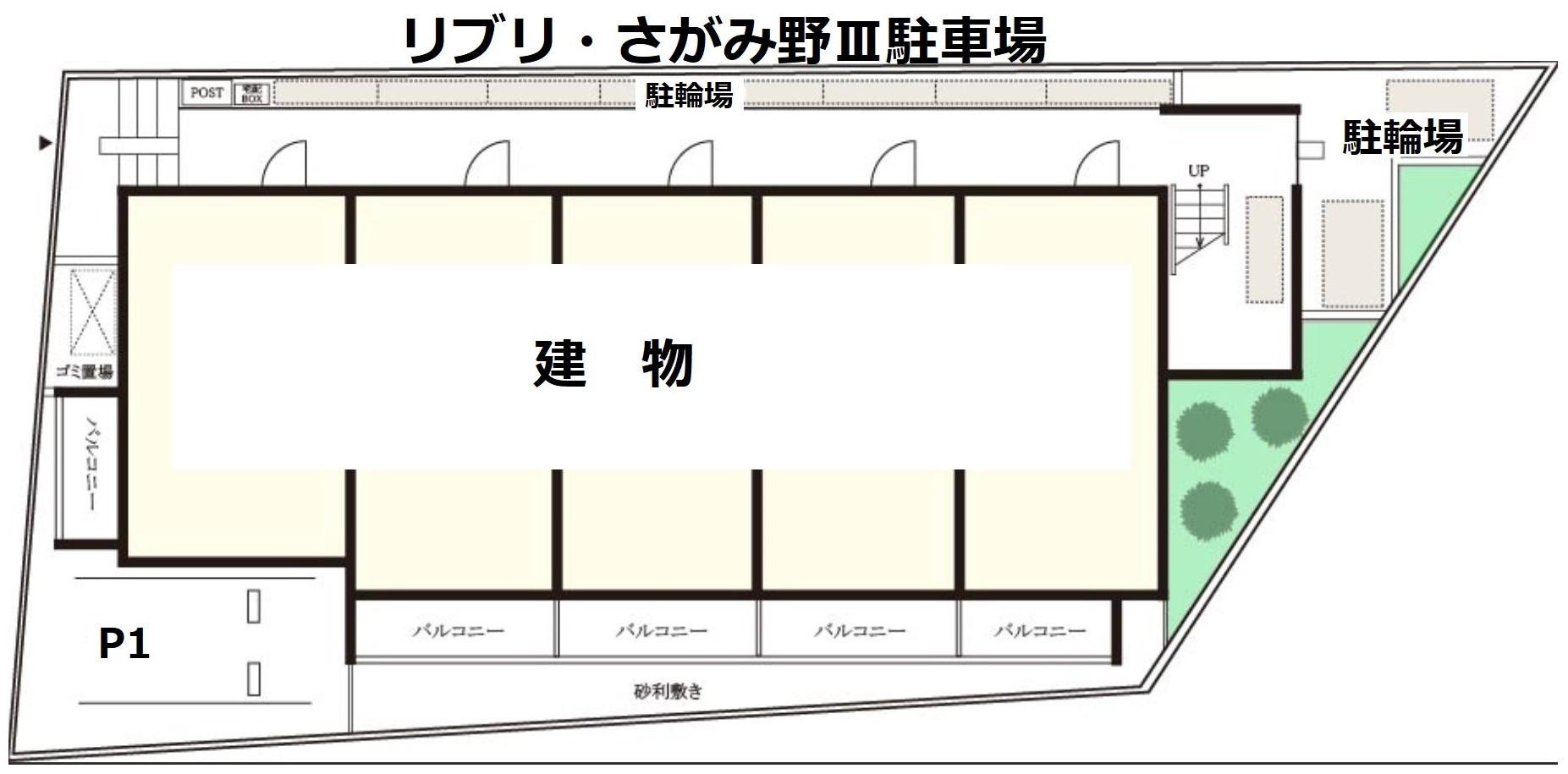 リブリ・さがみ野Ⅲ駐車場の駐車配置図