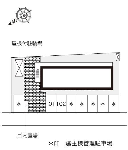 セラヴィ深大寺(18596)の駐車配置図