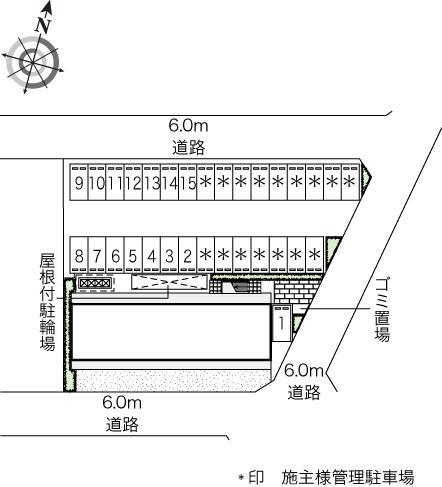 アンジェ　ブランシュ(44471)の駐車配置図