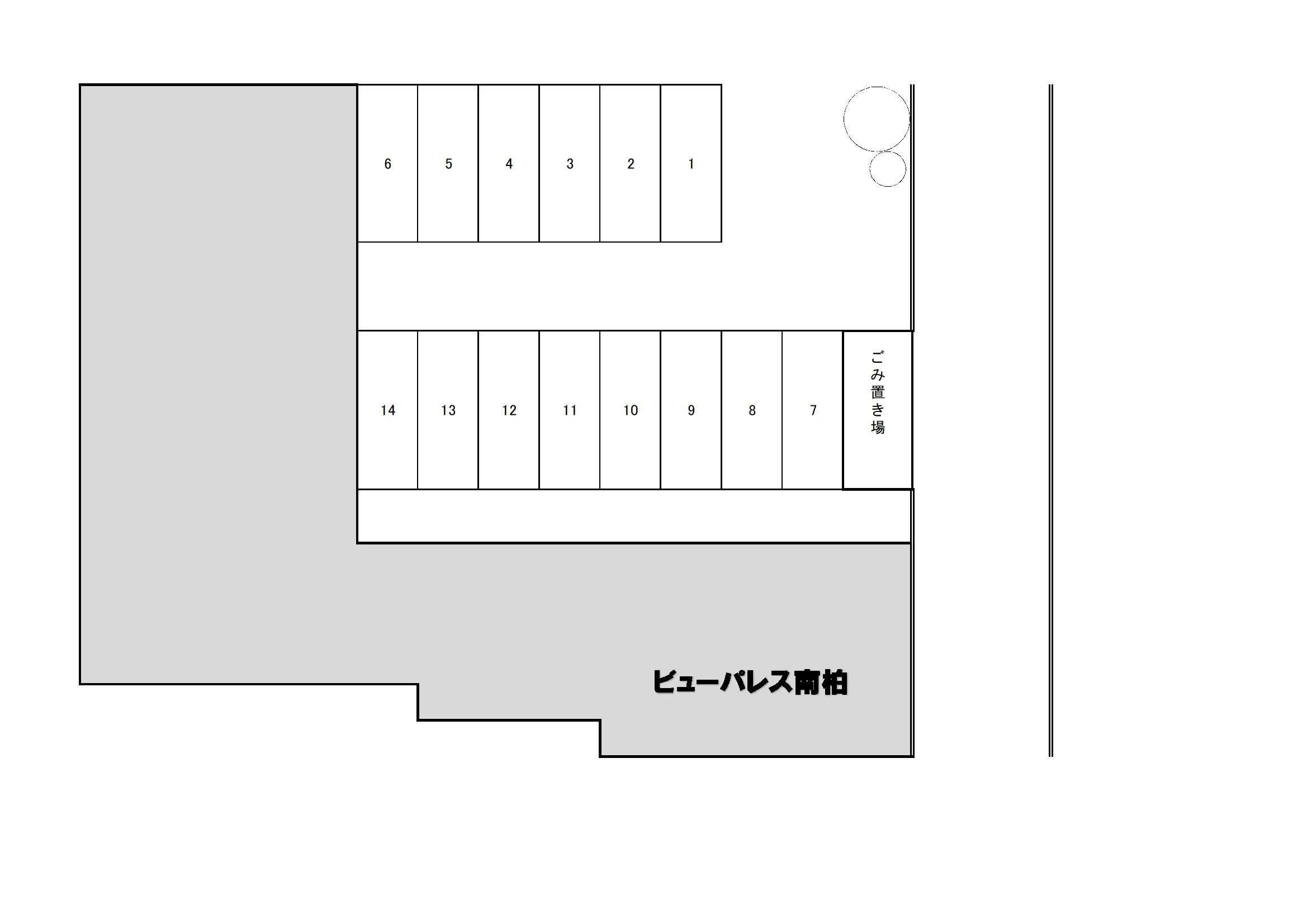 ビューパレス南柏内駐車場の駐車配置図