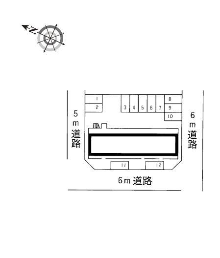 フラワー開成(9286)の駐車配置図