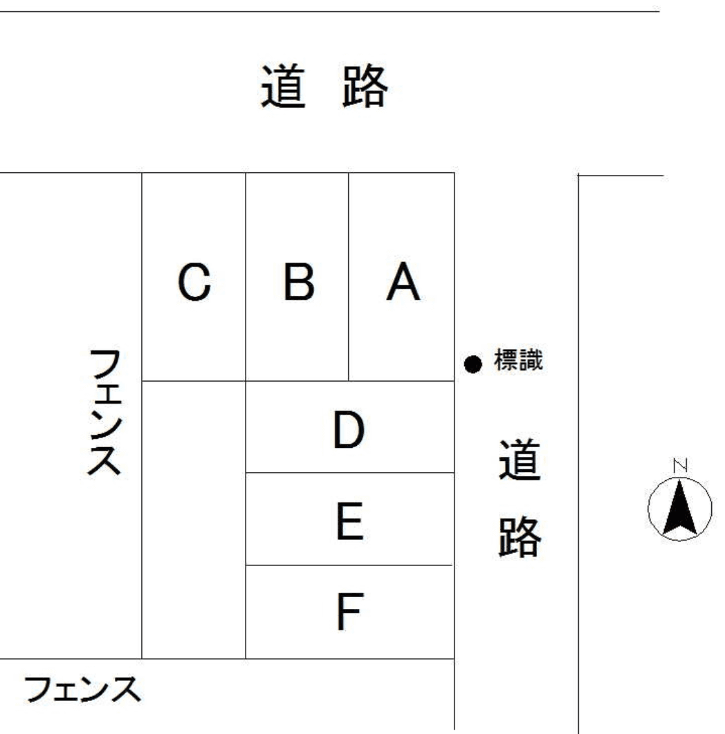 ウロコ駐車場の駐車配置図