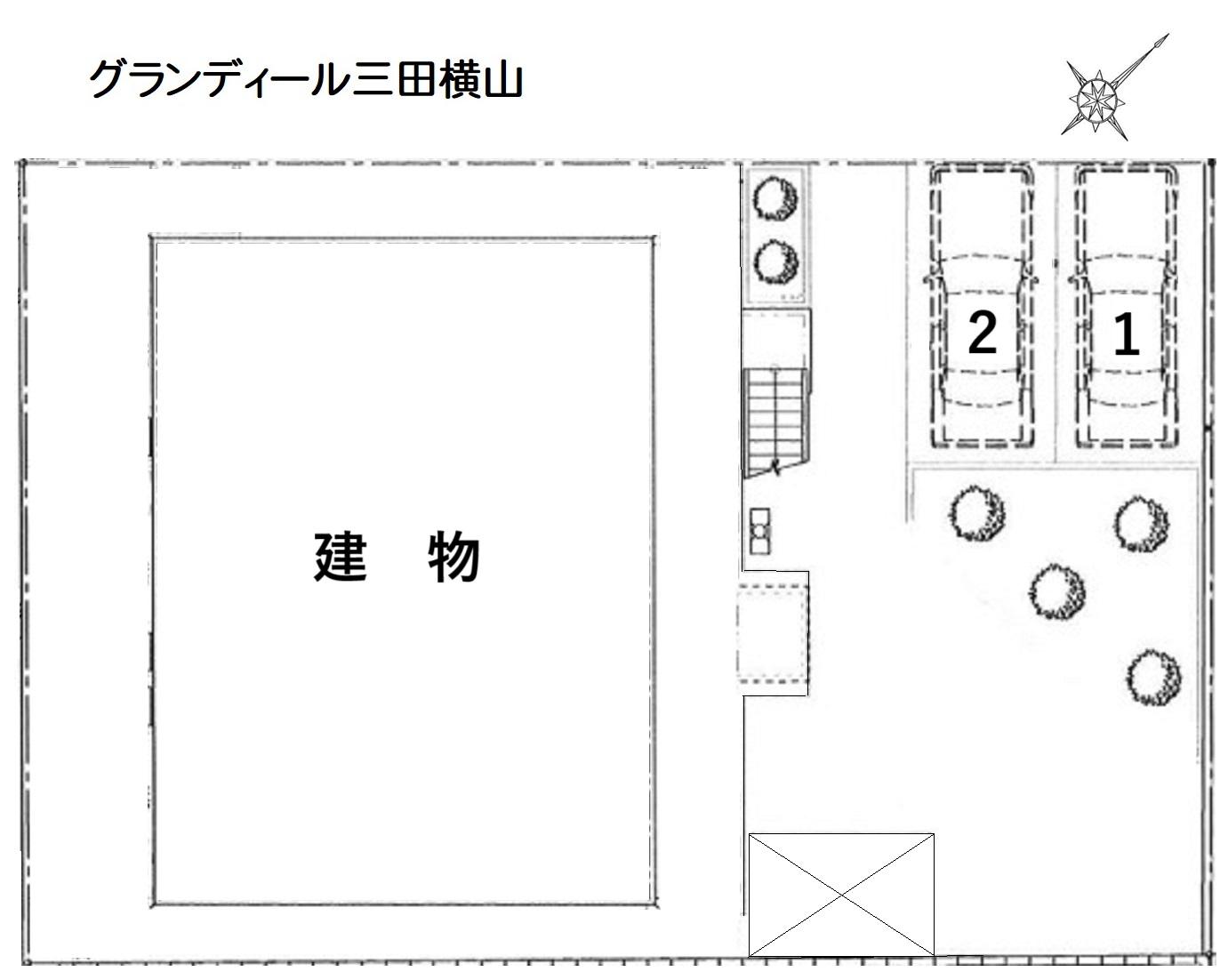 グランディール三田横山の駐車配置図
