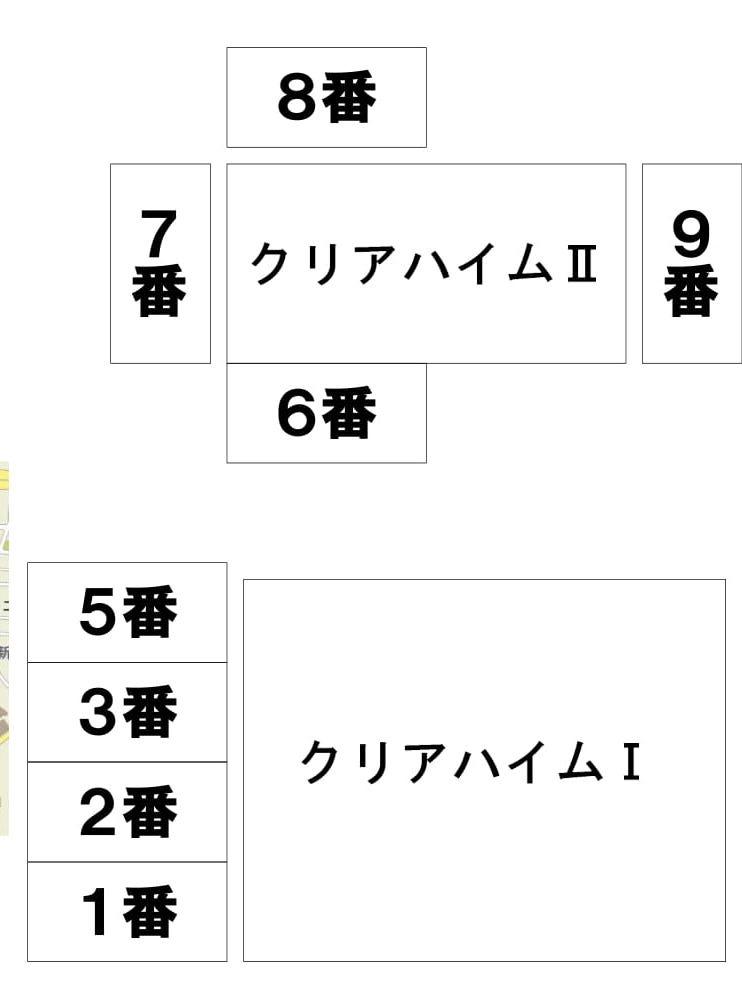 クリアハイム駐車場の駐車配置図