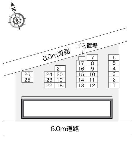 クレール田島(20897)の駐車配置図
