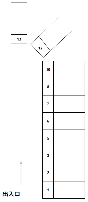 甲斐田第一駐車場の駐車配置図