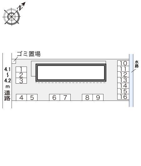シンフォニー成東(16848)の駐車配置図
