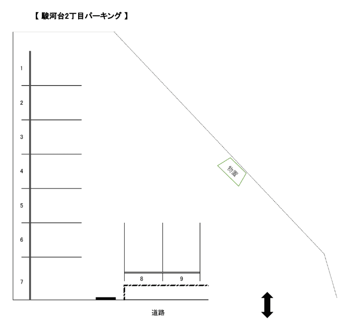 駿河台2丁目パーキングの駐車配置図