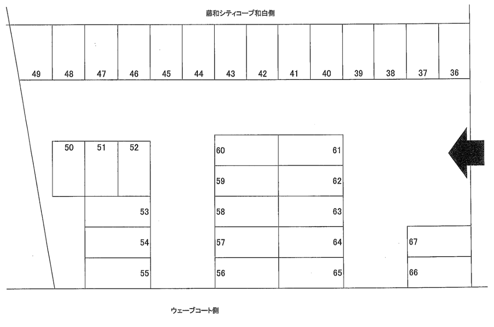 久保田駐車場の駐車配置図