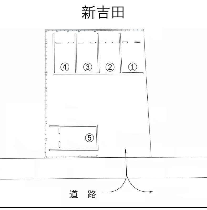 【TD】新吉田駐車場の駐車配置図