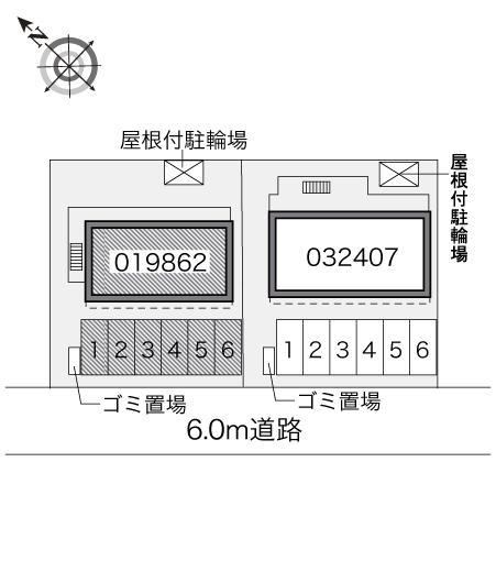 王子台　壱番館(19862)の駐車配置図