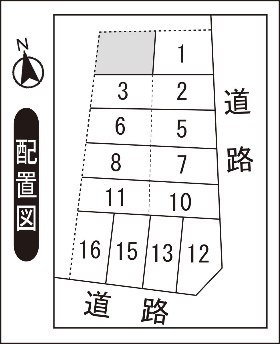 毛矢3丁目Ｋパーキングの駐車配置図