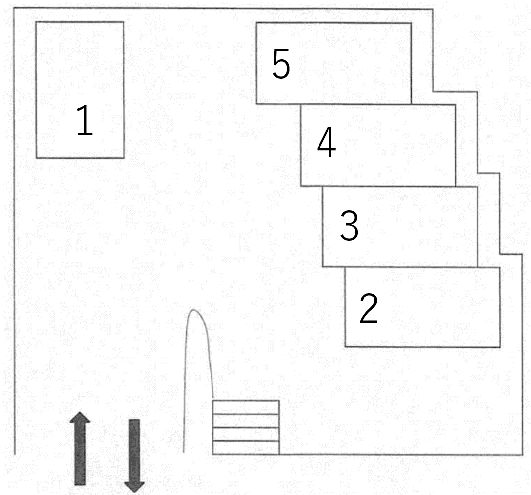 勝山第４パーキングの駐車配置図