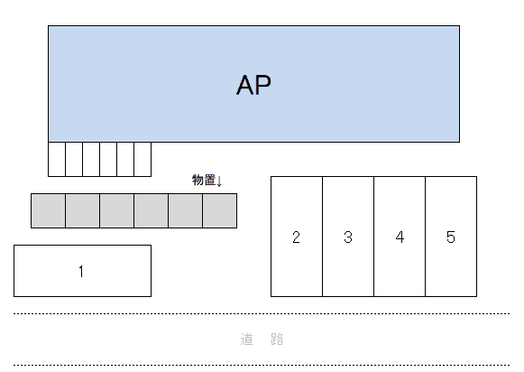 ロイヤルヒルズ熊谷Ⅱ　敷地内月極駐車場の駐車配置図