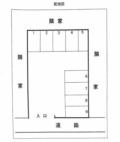 豊浜パーキングの駐車配置図