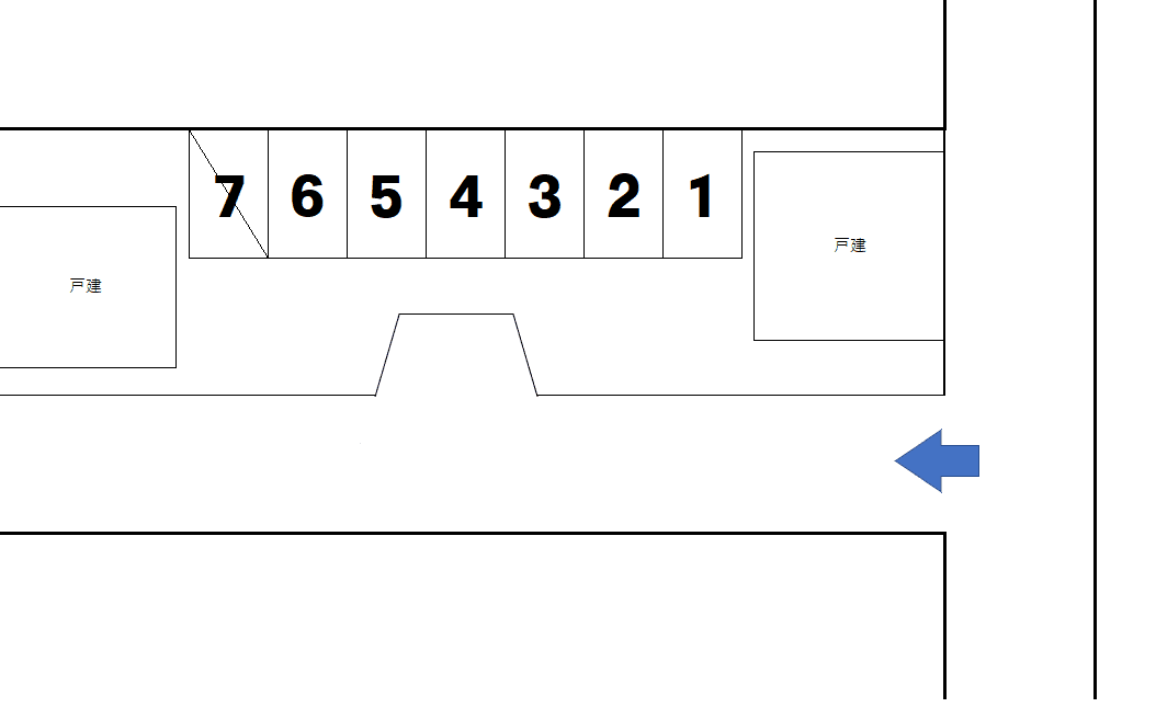 川手1丁目駐車場の駐車配置図